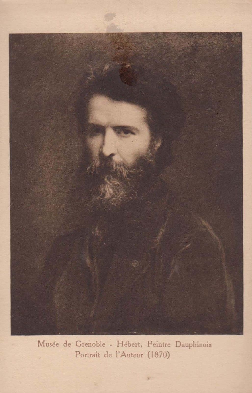 Hebert Dauphinois Portrait De L'Auteur Grenoble Museum Painting Antique Postcard