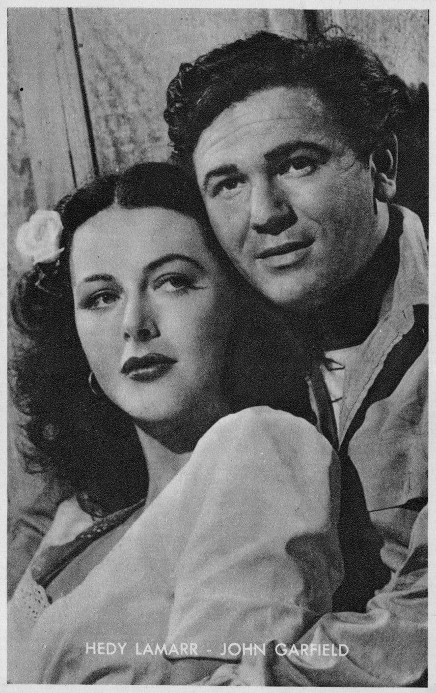 Hedy Lamarr John Gatfield Rare Kwatta Belgium Postcard Size Film Photo