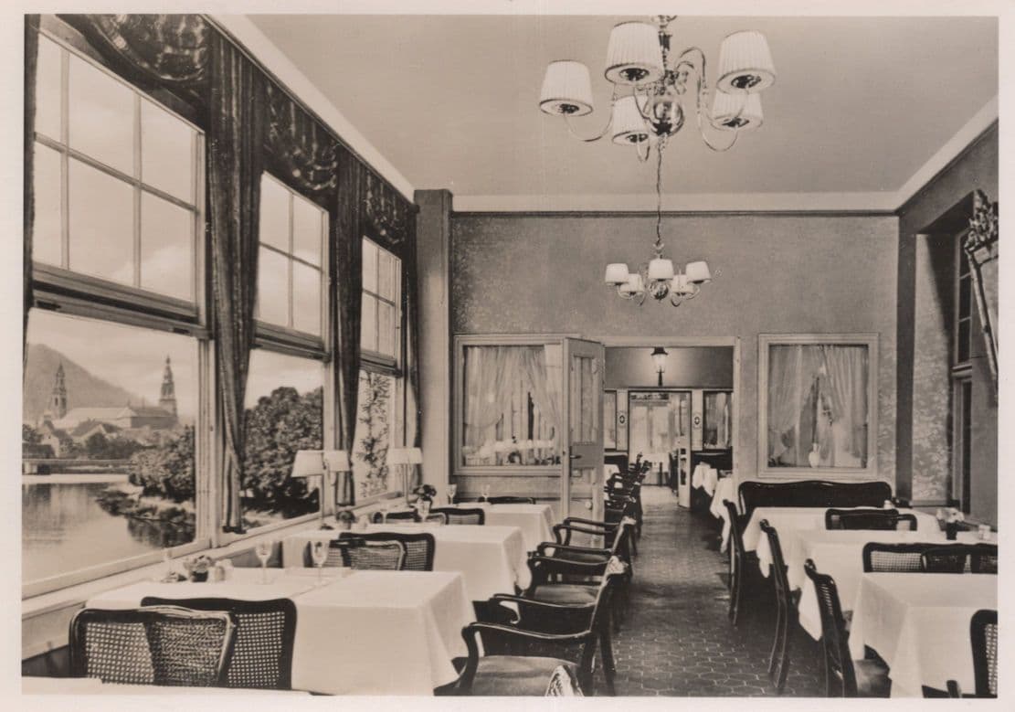 Heidelberg Park Hotel Vintage Real Photo Cafe German Postcard