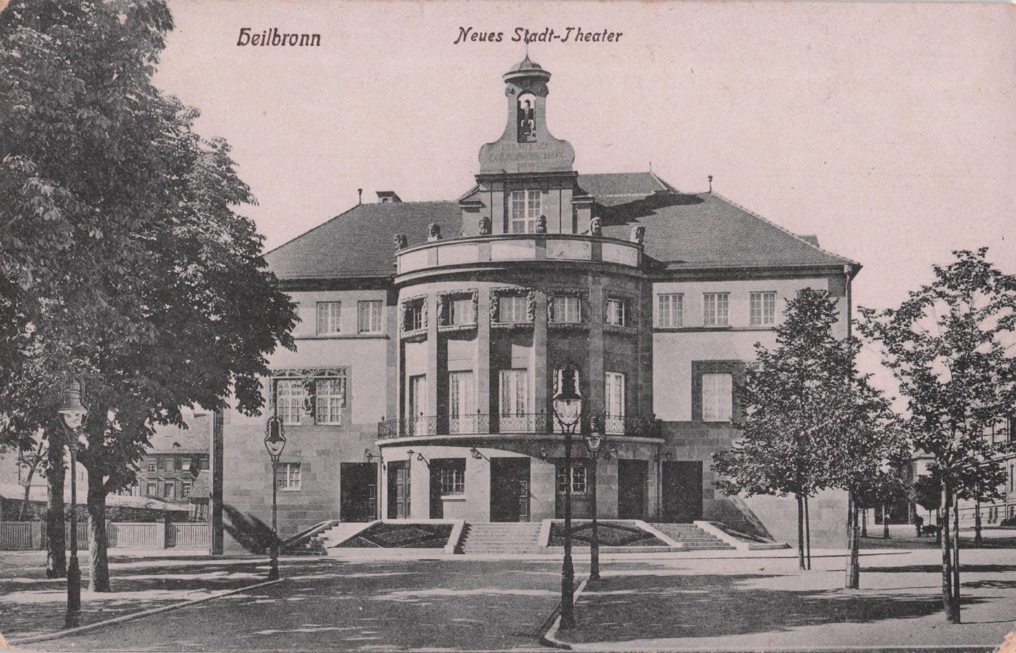 Heilbroon Newes Stadt Theatre Antique German Postcard