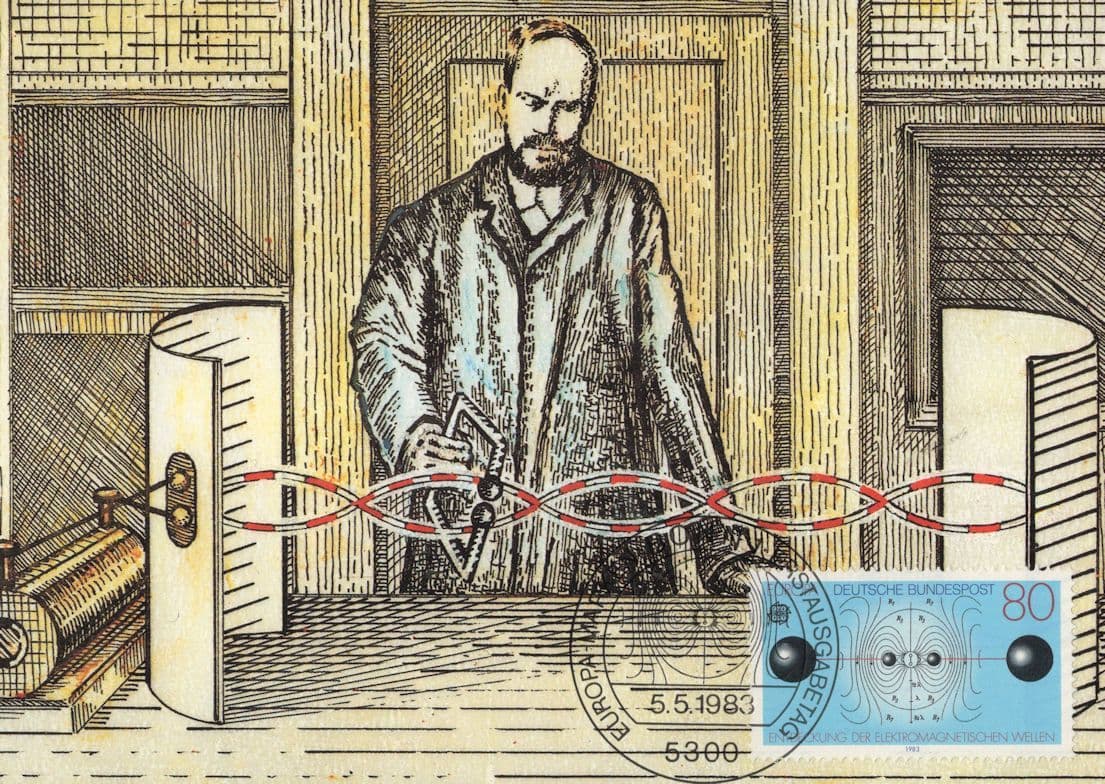 Heinrich Rudolf Hertz Electro Magnetism German Scientist FDC Postcard