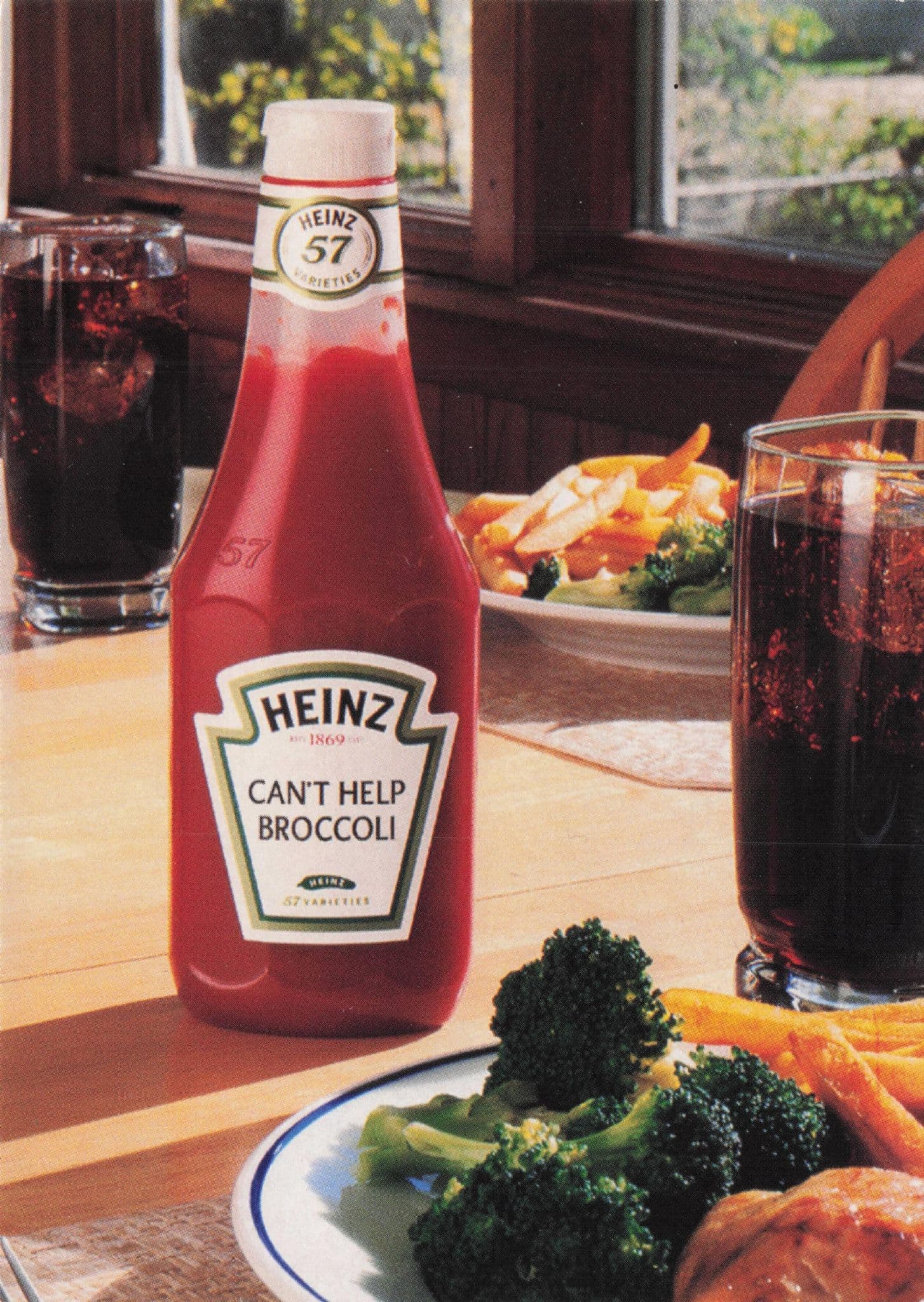Heinz Tomato Ketchup Wrong Bottle Broccoli Comic Postcard