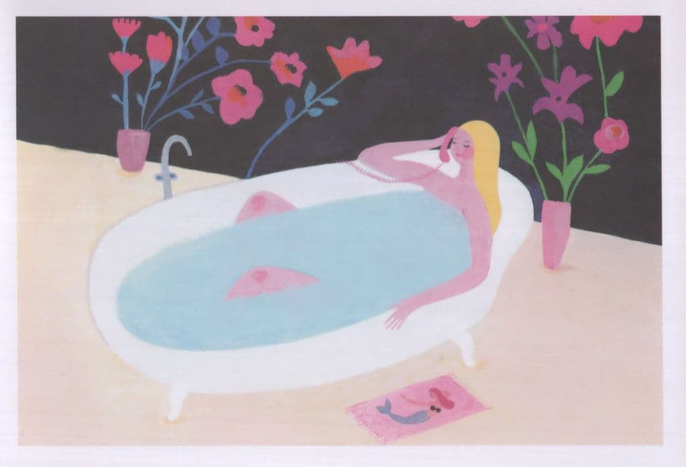 Helen Brown Author Book Sex & The Single Girl Painting Postcard