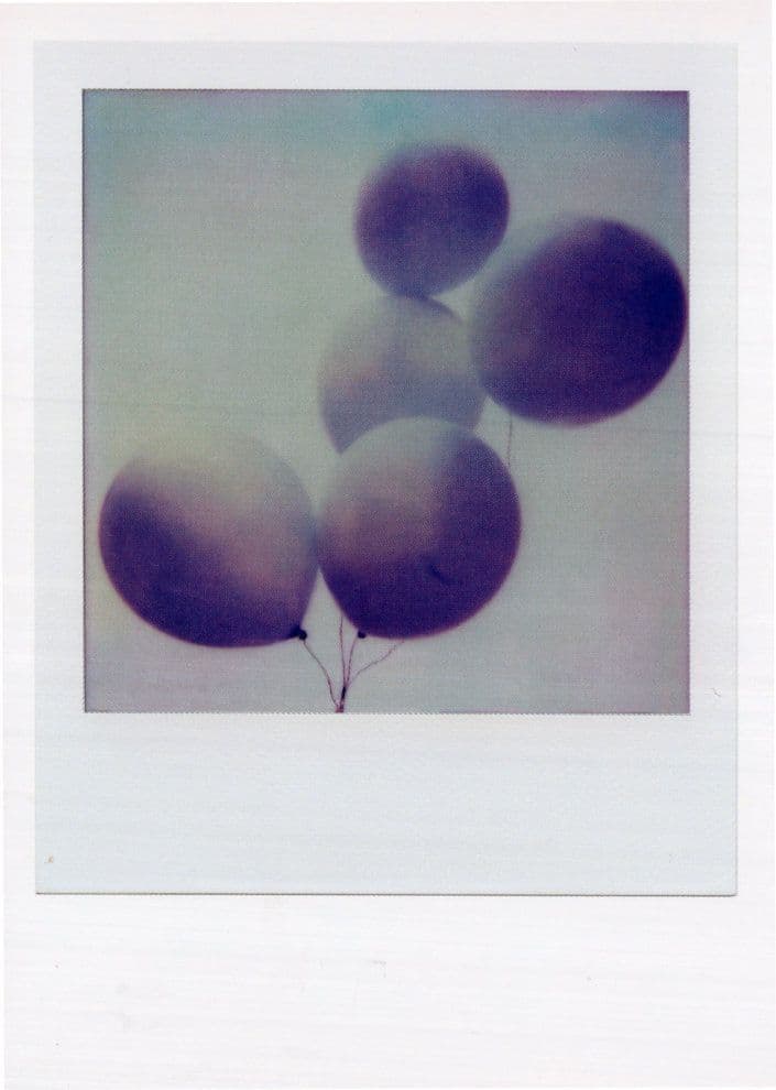 Helium Old Purple Gas Balloons Rising Award Analog Photo Postcard