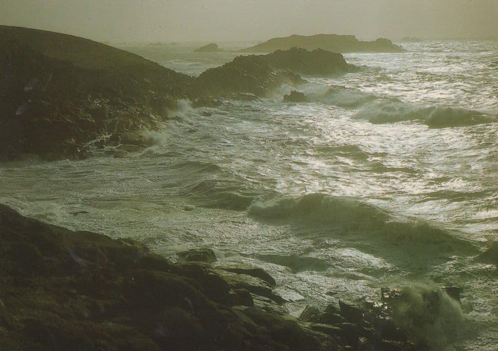 Hell Bay Disaster Waves Isle Of Scilly Cornwall Postcard