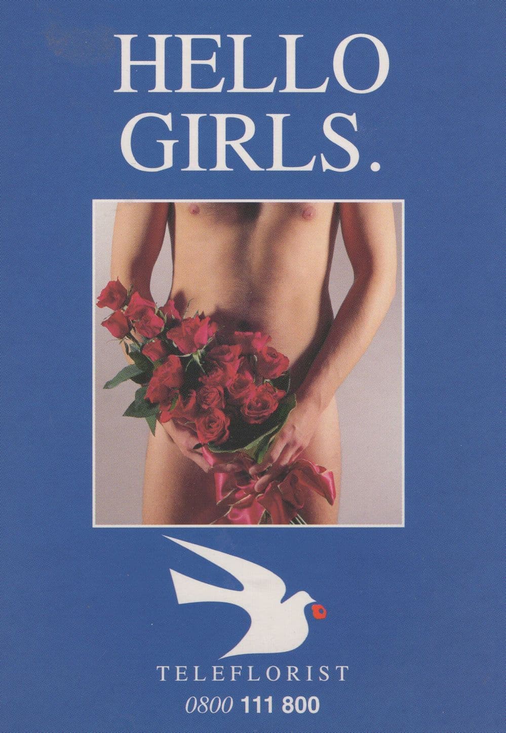 Hello Girls Florist Shop Gay Interest Comic Advertising Postcard
