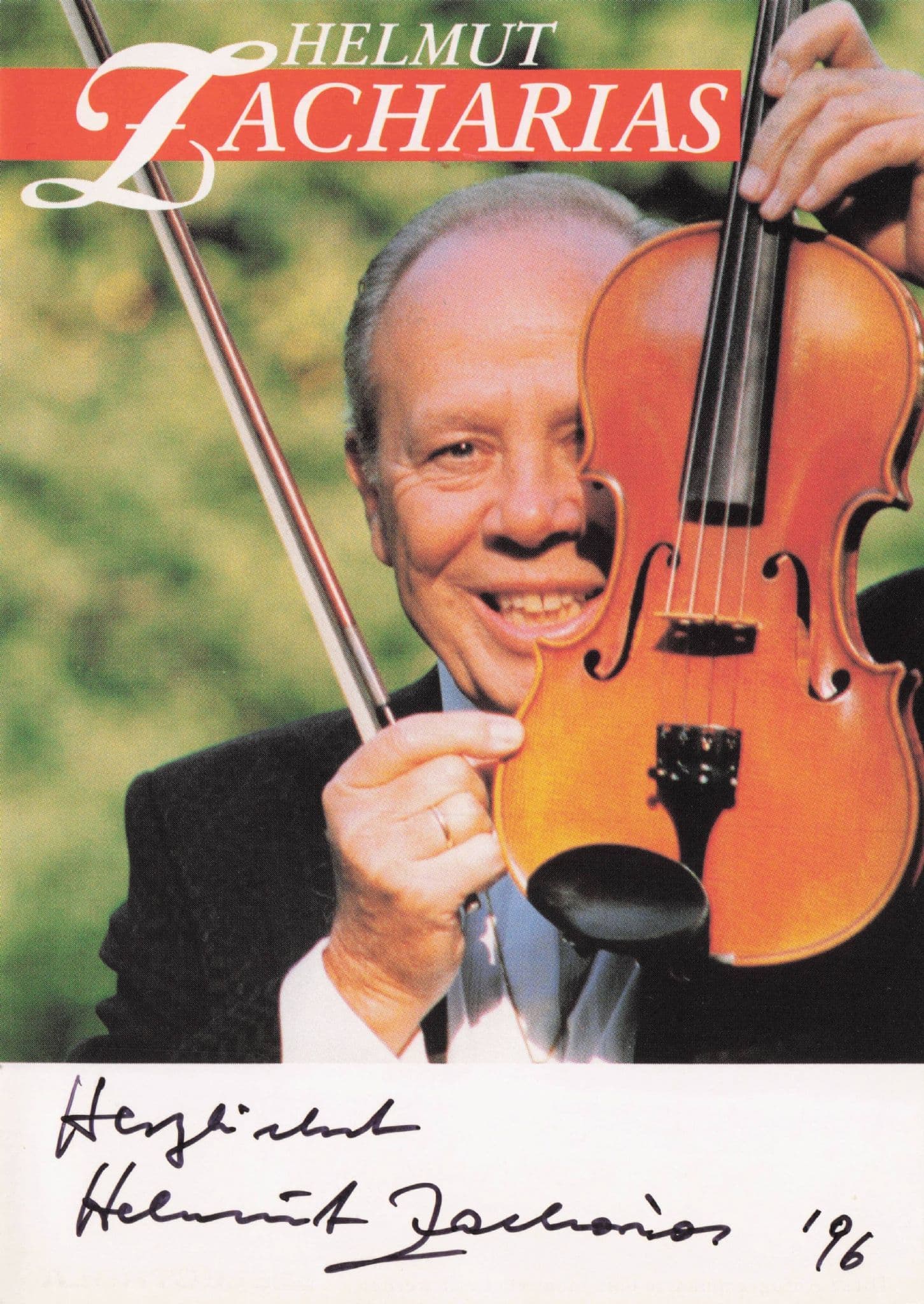 Helmut Zacharias German Violinist CD Launch Hand Signed Photo