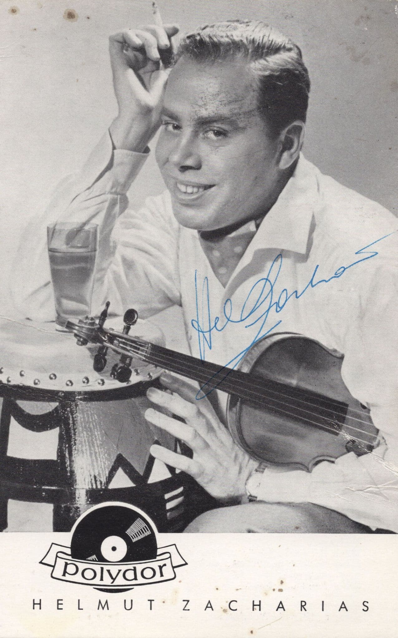 Helmut Zacharias German Violonist Composer Hand Signed Photo