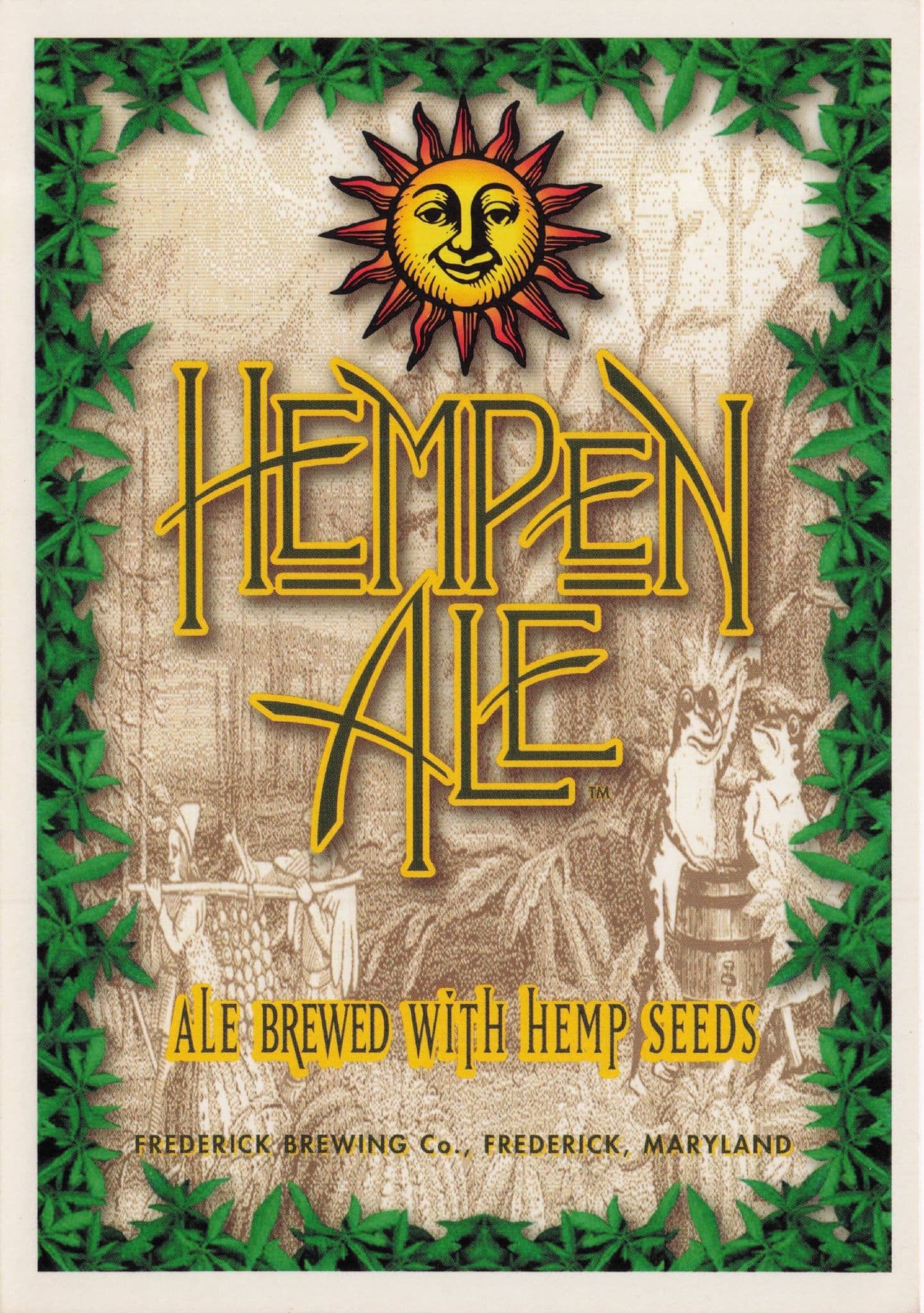 Hempen Frederic Maryland Real Ale Beer Advertising Postcard