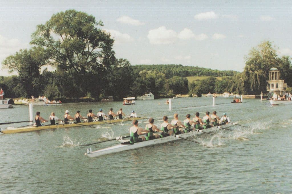 Henley Road Regatta Race In Progress Boat Postcard