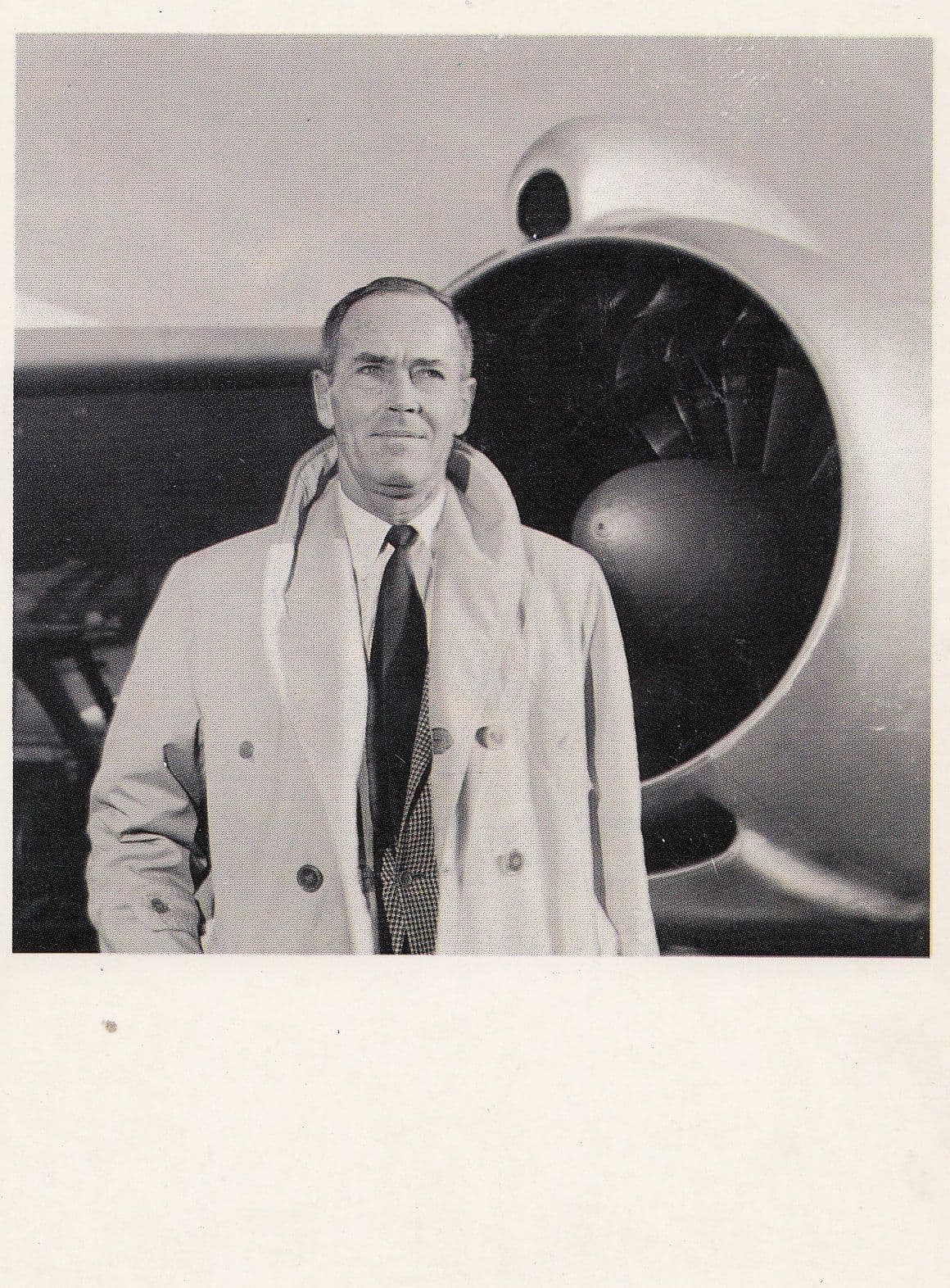Henri Fonda Boarding Air France Plane Postcard