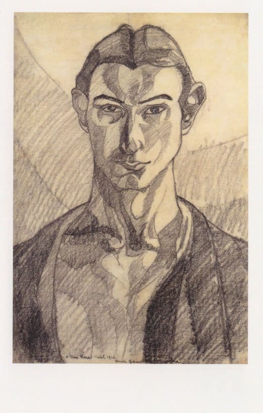 Henri Gaudier Brzeska French Sculptor Rare Painting Postcard