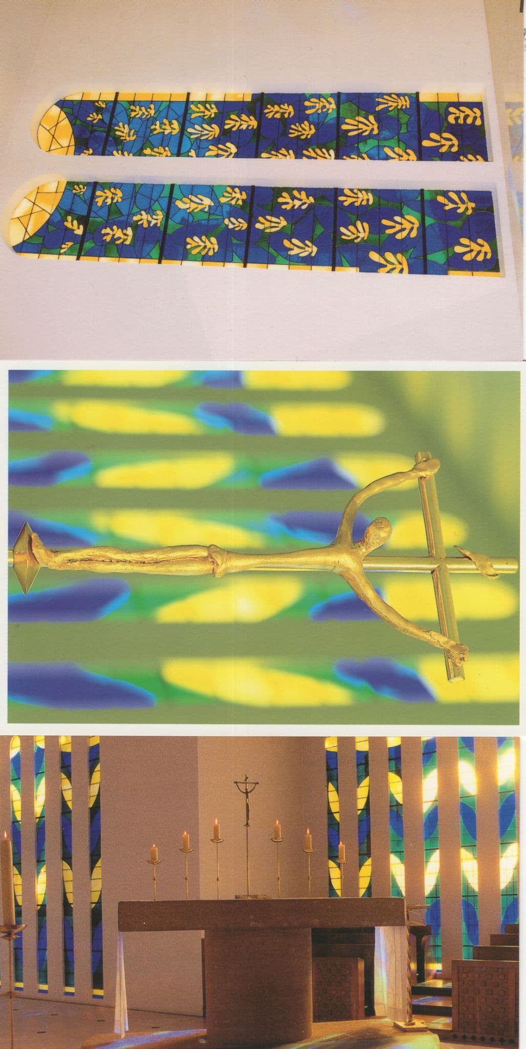 Henri Matisse Chapelle Du Rosaire Crucifix 3x Painting Postcard s