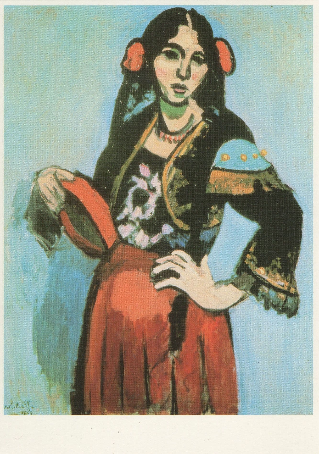 Henri Matisse L'Espagnol Painting Postcard
