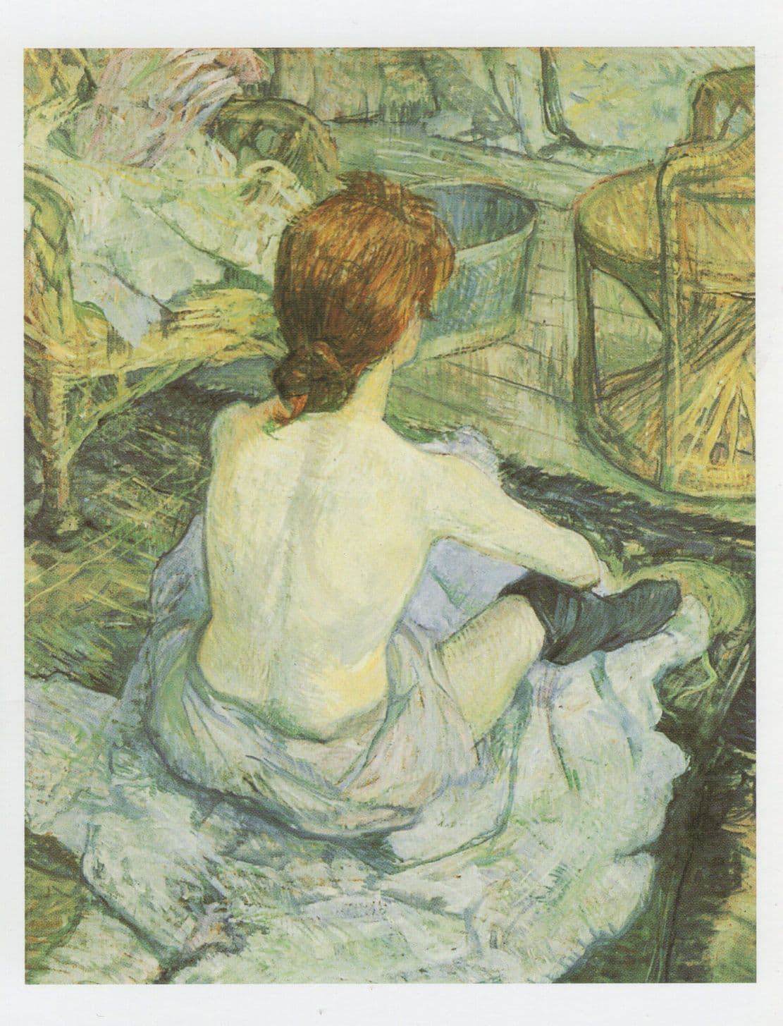 Henri Toulouse Lautrec La Toilette Rare French Museum Painting Postcard