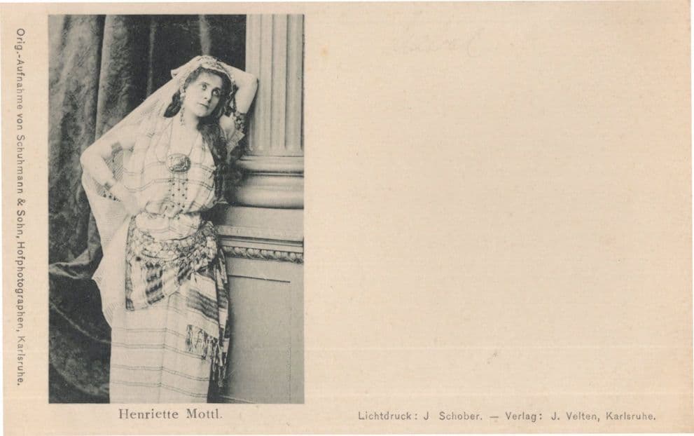 Henriette Mottl Austrian Opera Soprano Antique Rare Postcard