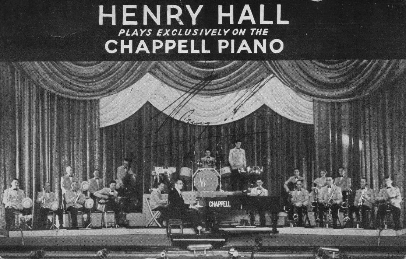 Henry Hall Chappell Piano Band Leader Antique Hand Signed Postcard