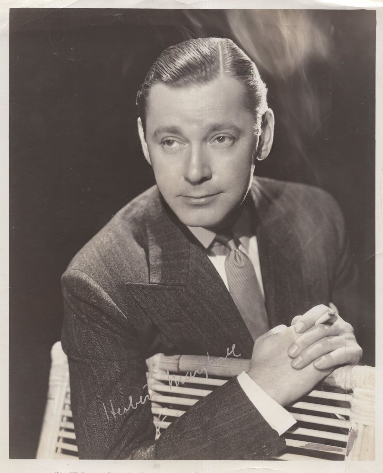 Herbert Marshall In Angel Marlene Dietrich Antique Film Press Photo