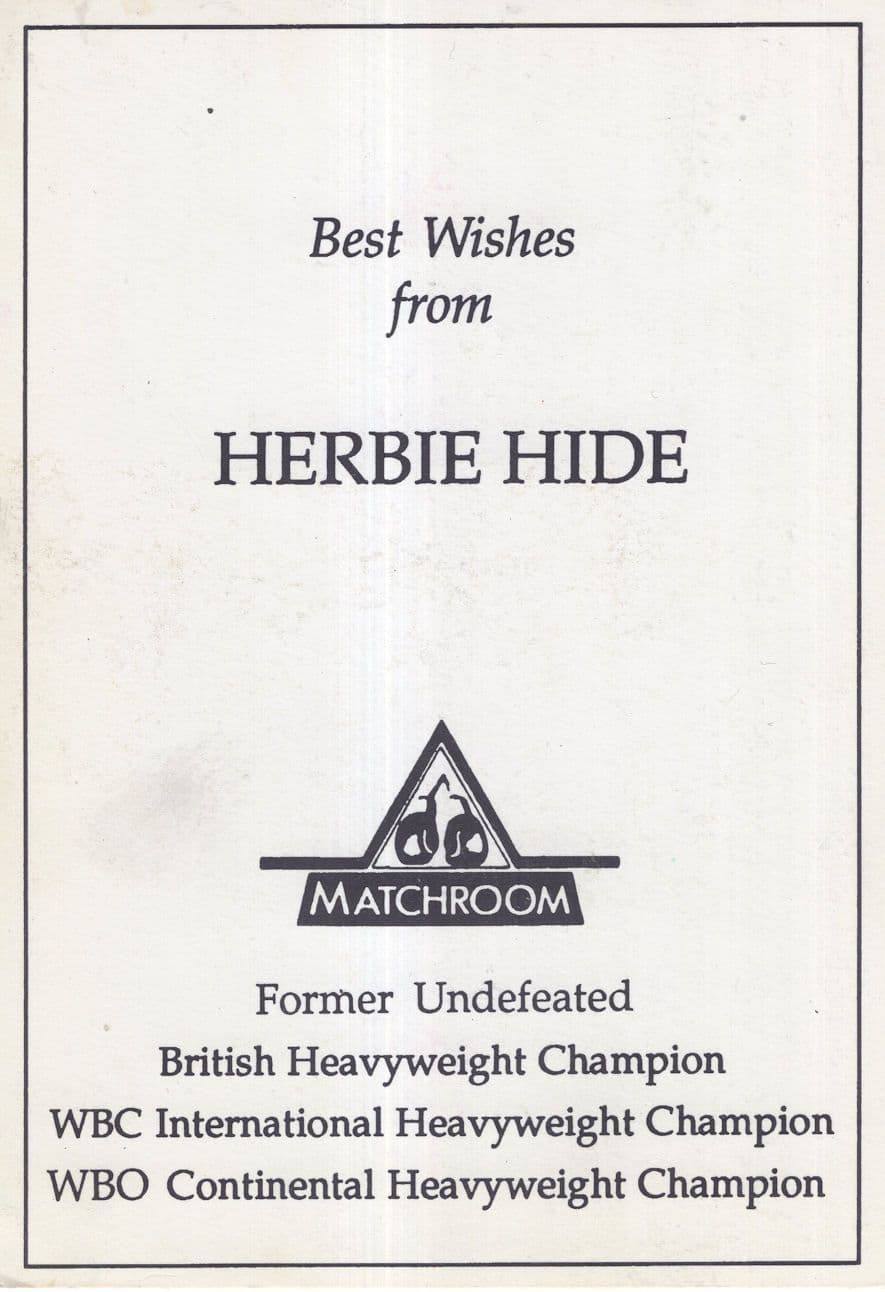 Herbie Hide of Norwich WBO World Boxing Champion Rare Media Publicity Photo