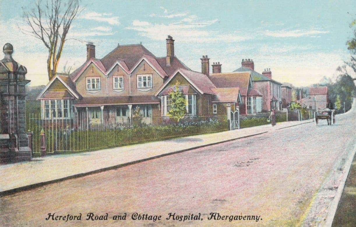 Hereford Road & Abergavenny Hospital Welsh Rare Old Postcard