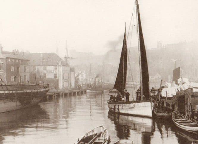 Herring Drifter Ship Steam Trawler Award Wins Victorian Photo Yorkshire Postcard