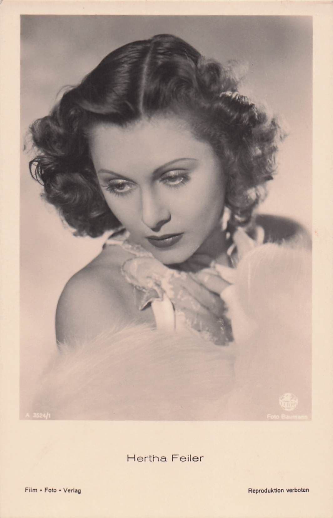 Hertha Feiler Jewish Austria Film Actress Old Real Photo Postcard