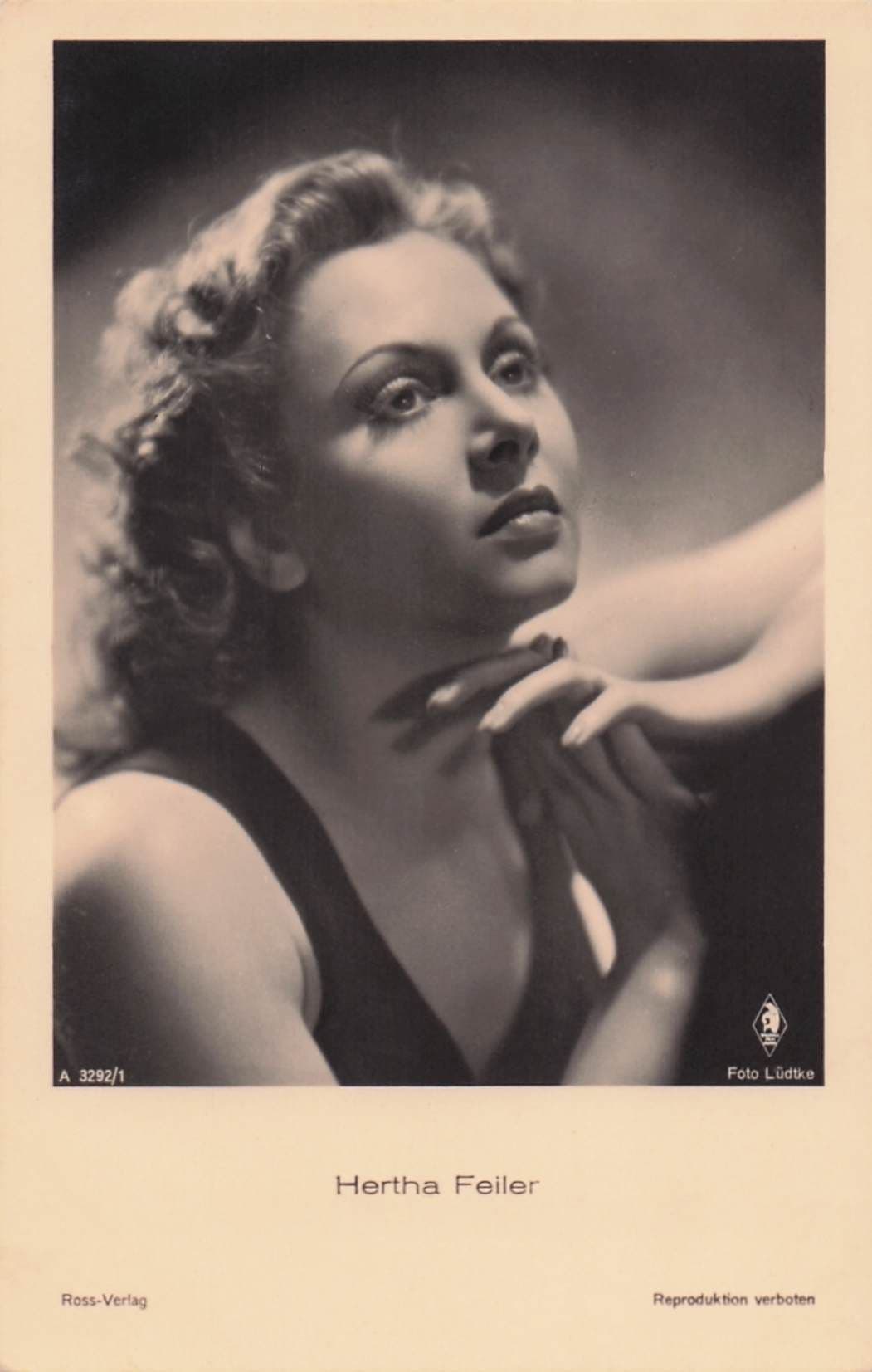 Hertha Feiler Jewish Austrian Film Actress Old German Real Photo Postcard