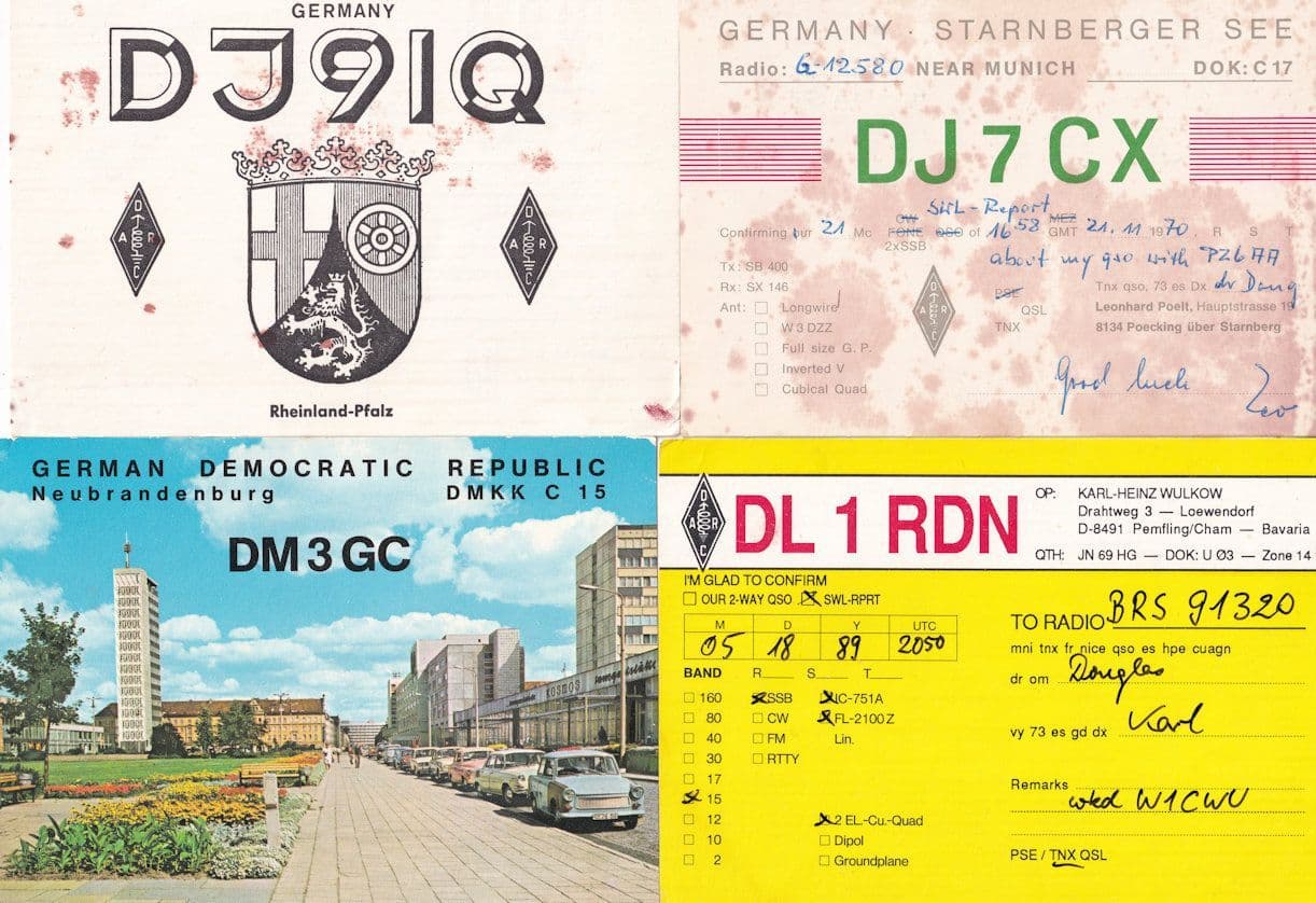 Hessen Bavaria Aachen 8x German QSL incl Postcard Type Radio Card s