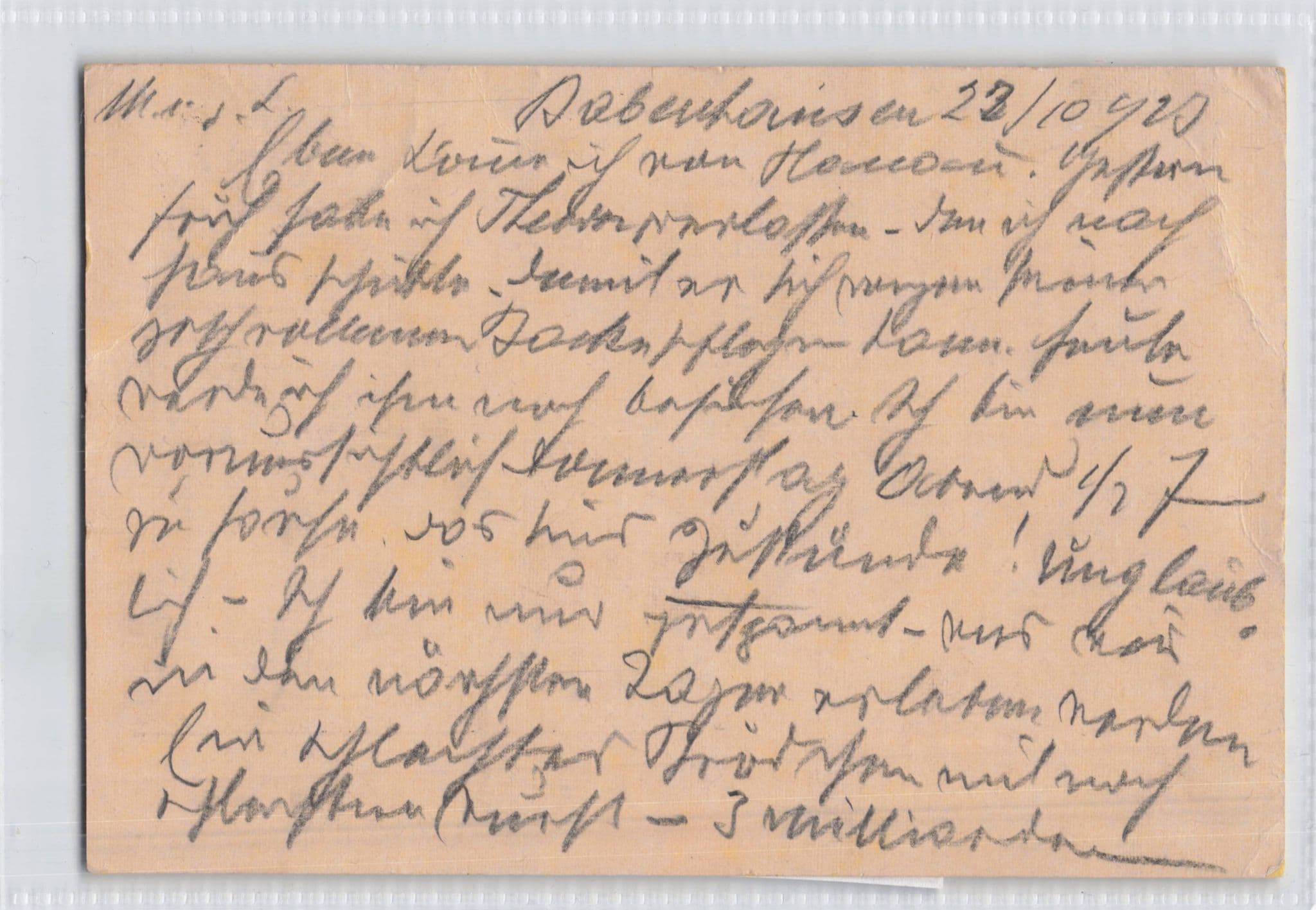 Hessenberg Weimar Republic Germany Postal Stationary Old Postcard