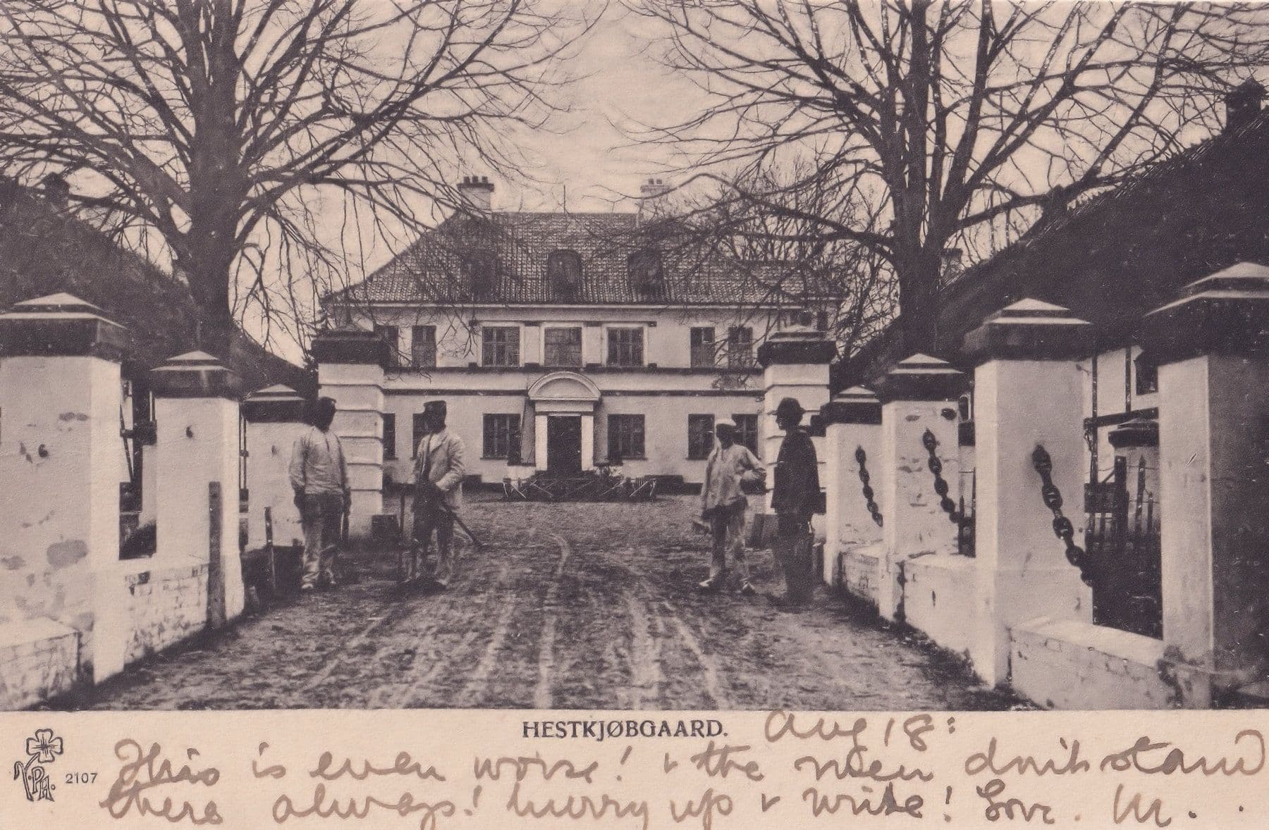 HestekobgÔøΩrd Hestkjobgaard Birkerod Denmark Antique Restaurant Postcard