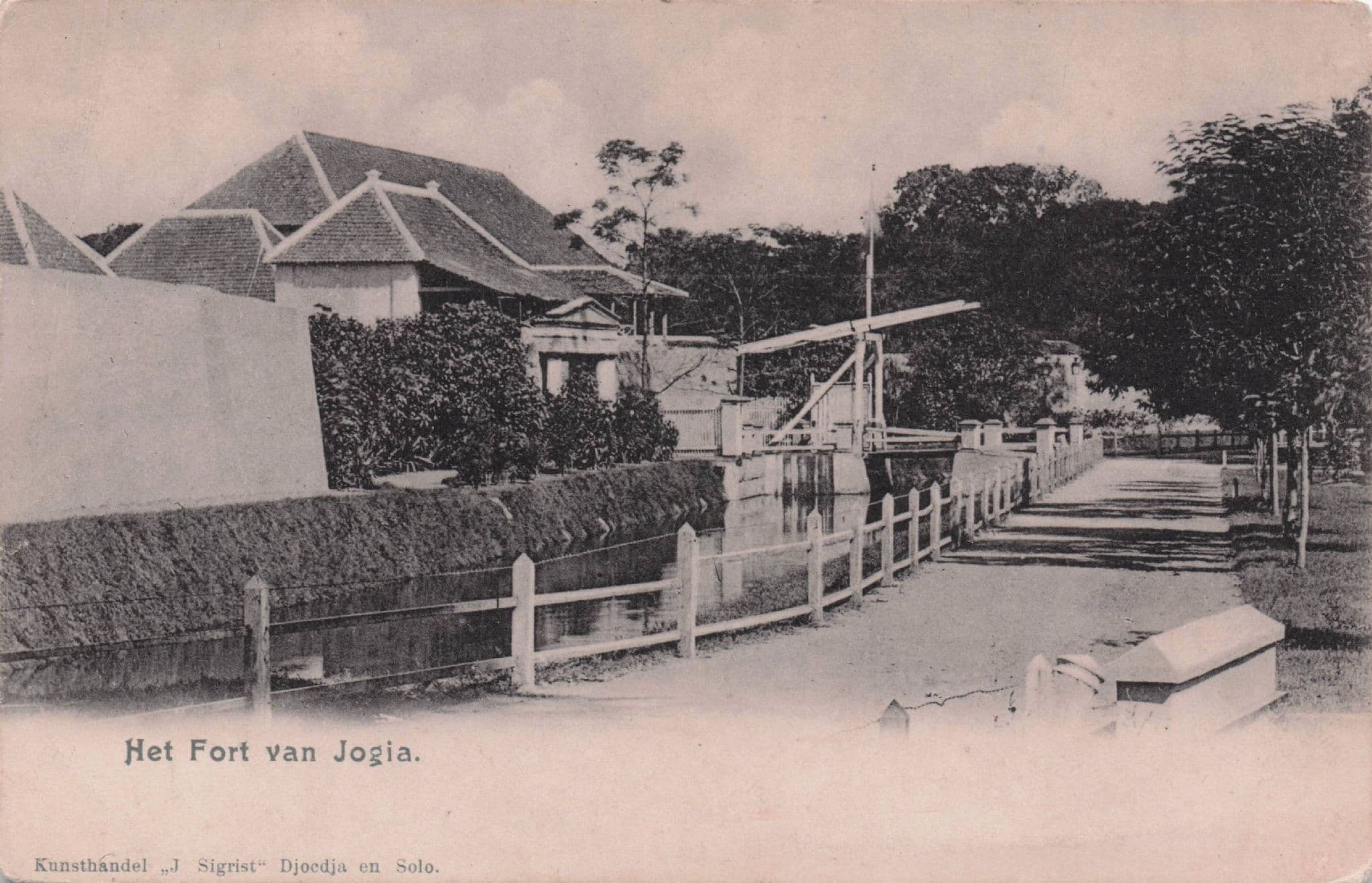 Het Fort van Jogia Military Fortress Indonesia Antique Postcard