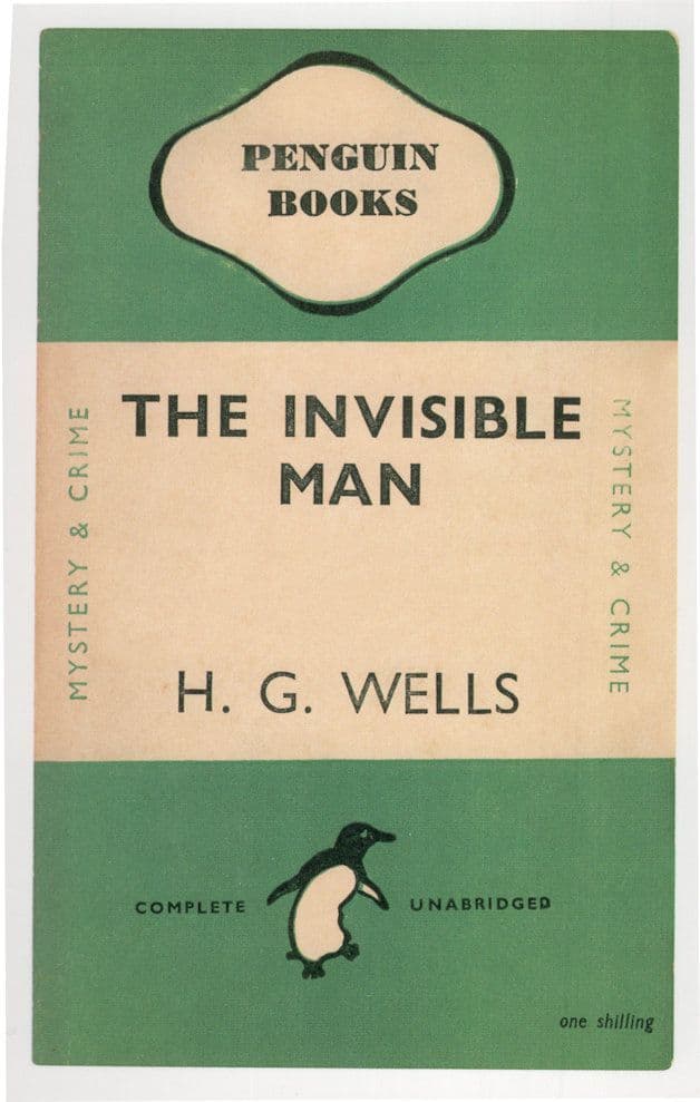 HG Wells The Invisible Man Post WW2 1946 Edition Book Postcard