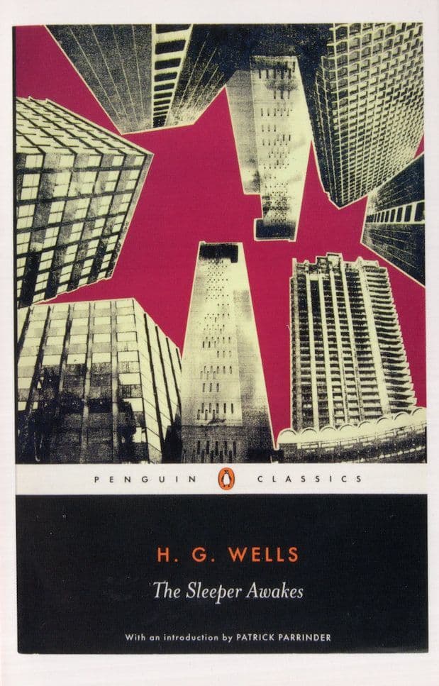 HG Wells The Sleeper Awakes Book Postcard
