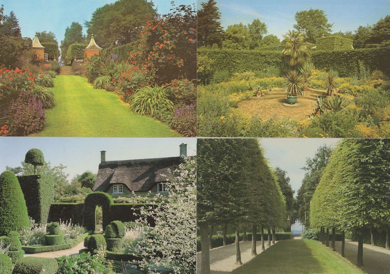 Hidcote Manor Gardens Chipping Campden Gloucester 4x Postcard s