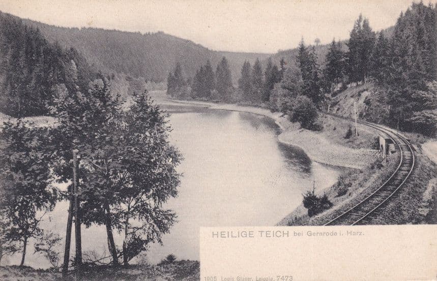 Hielige Tiech Gernrode Railway Antique German Postcard
