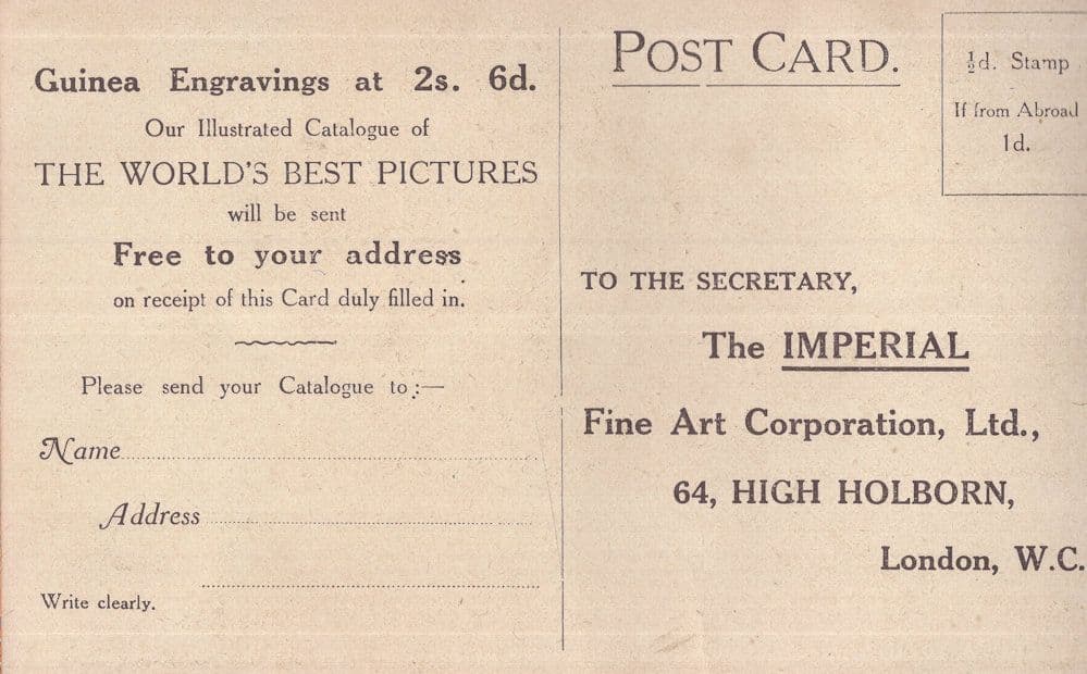 HIgh Holburn Engraving Catalogue The Valley of Llugwy Postcard