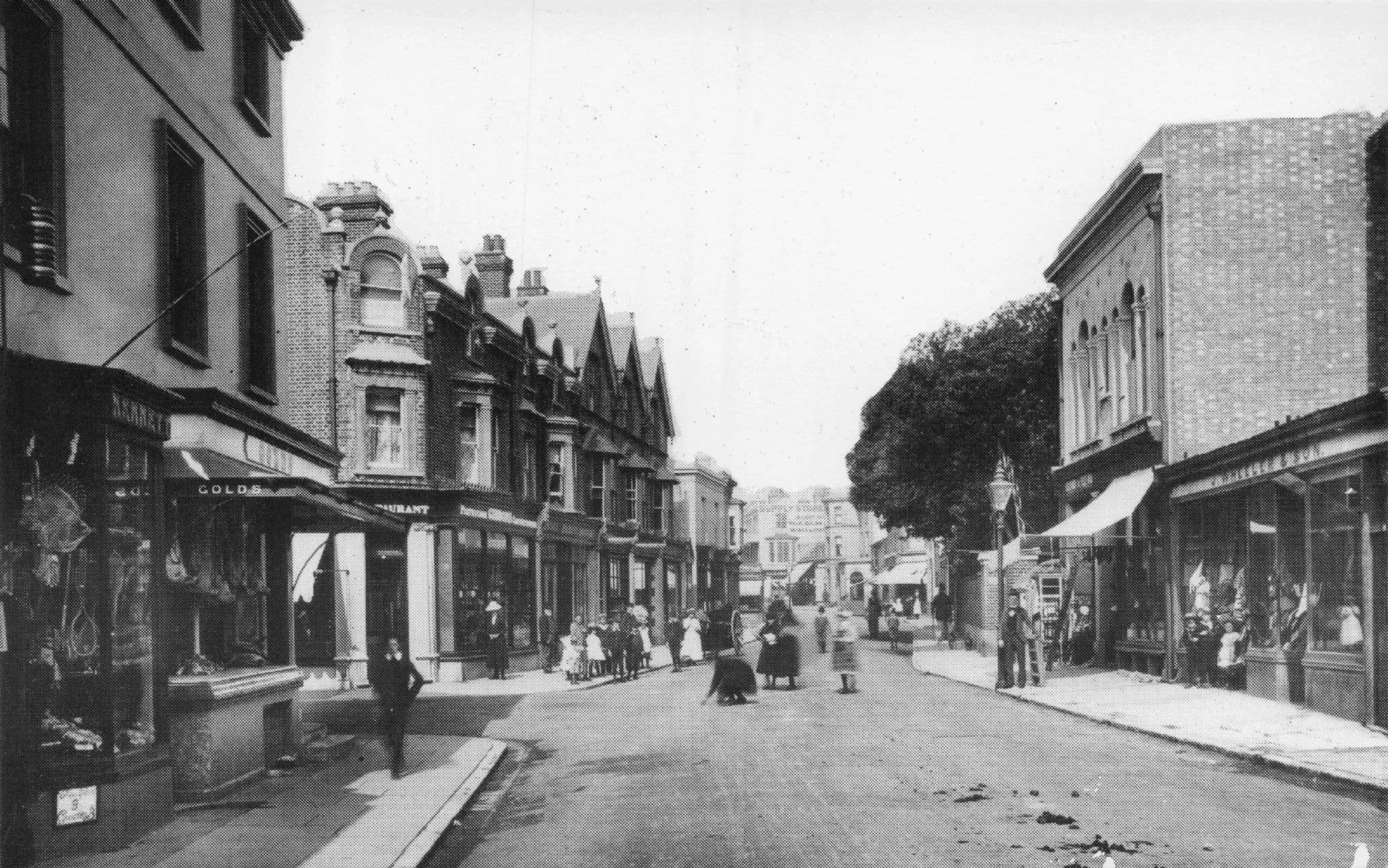 High Street Littlehampton Victorian Butchers Sussex Photo Postcard