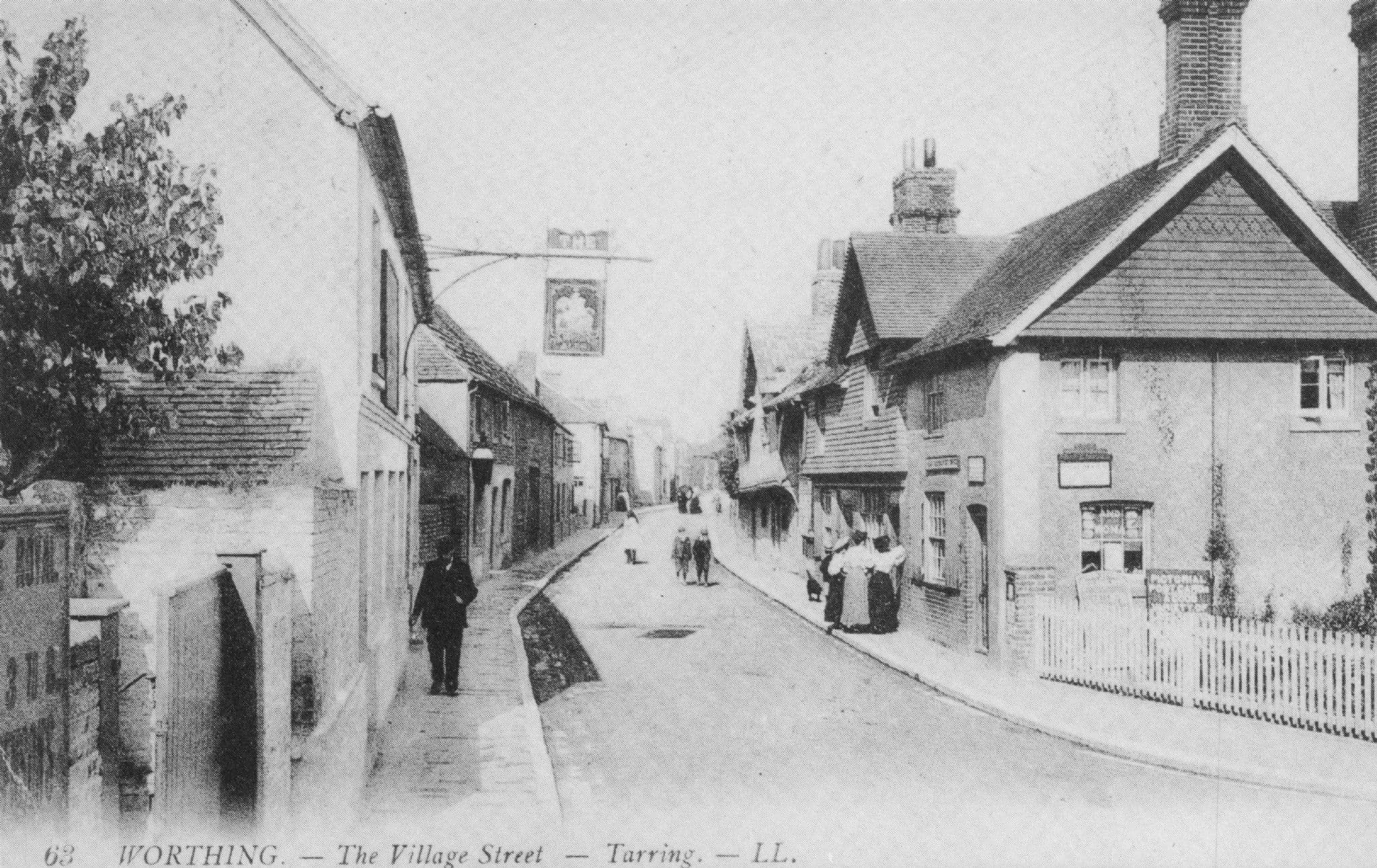 High Street Tarring Worthing Pub Village Street Sussex Postcard