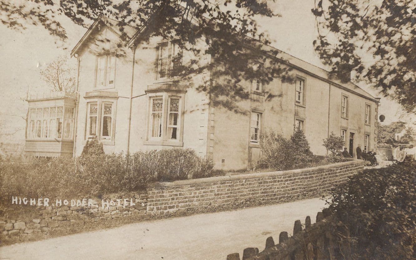Higher Hodder Bridge Hotel Clitheroe Lancashire Old WW1 RPC Postcard