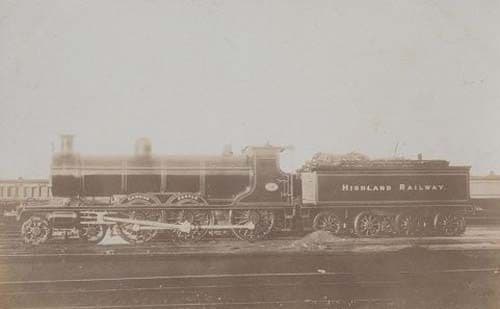 Highland Railway Cawdon Castle 4-6-0 Railway Antique Real Photo Train Postcard