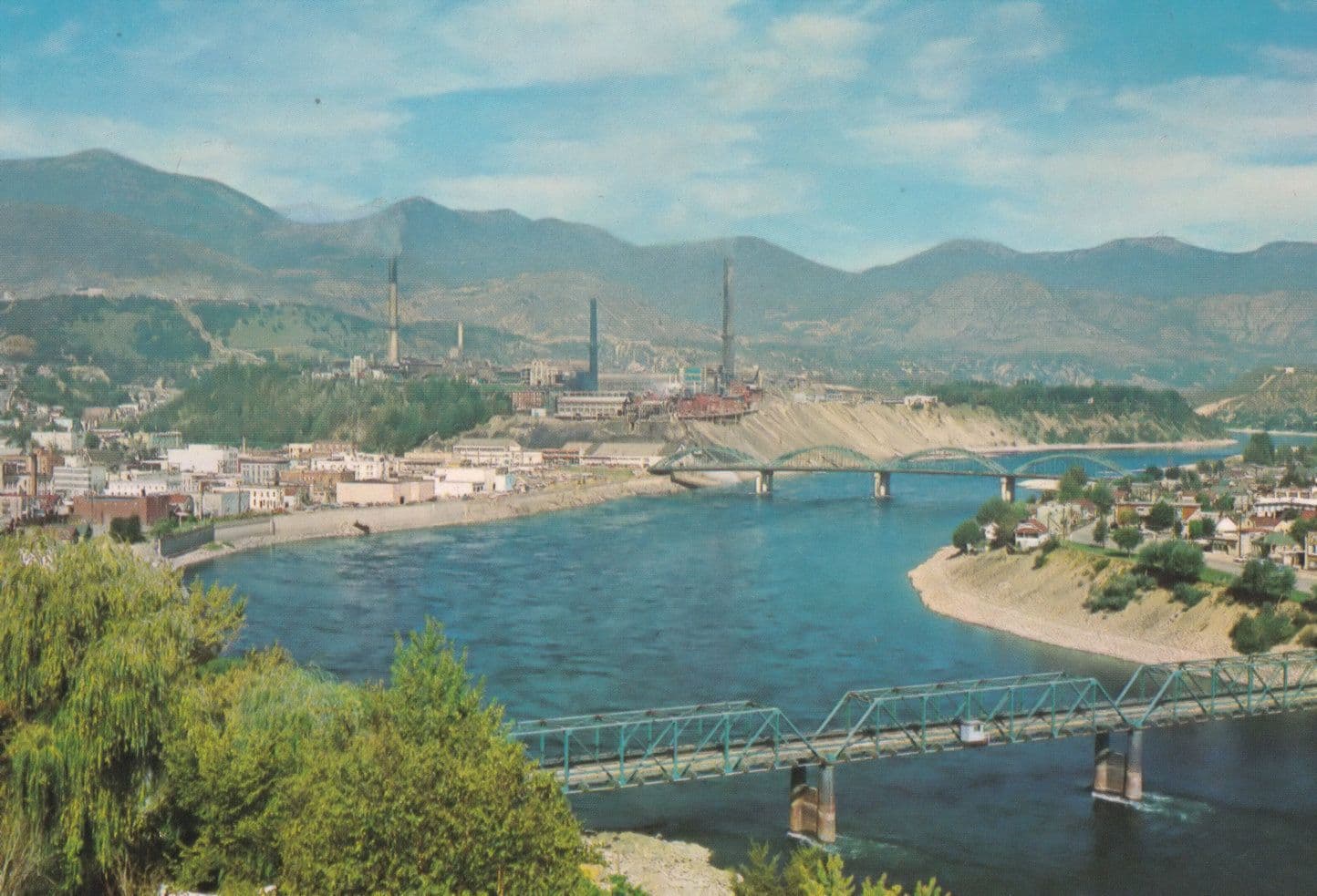 Highway 3 British Columbia Downtown Trail Lead Zinc Canadian Postcard