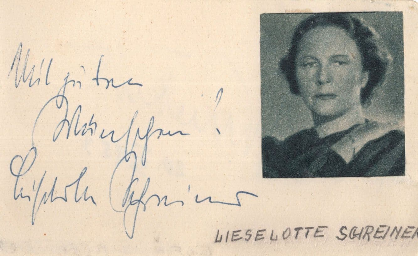 Hilde Konetzni Lieselotte Schreiner Opera 2x Hand Signed Autograph s