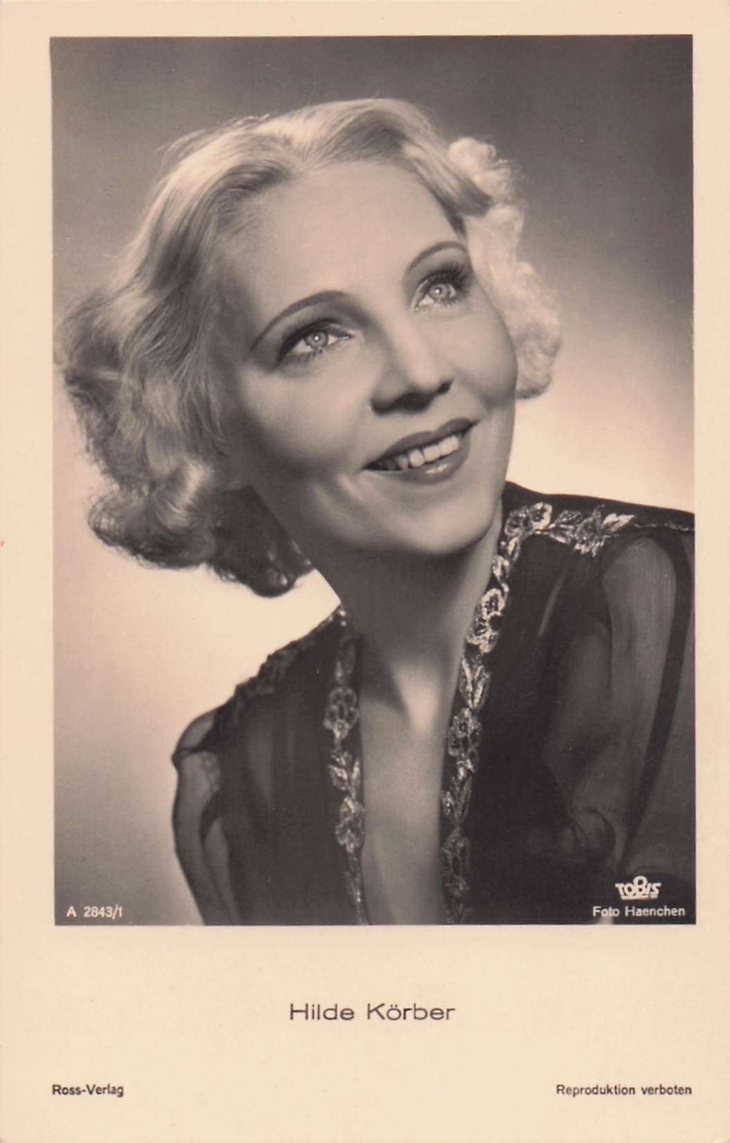 Hilde Korber Austrian Film Actress Old Real Photo Postcard