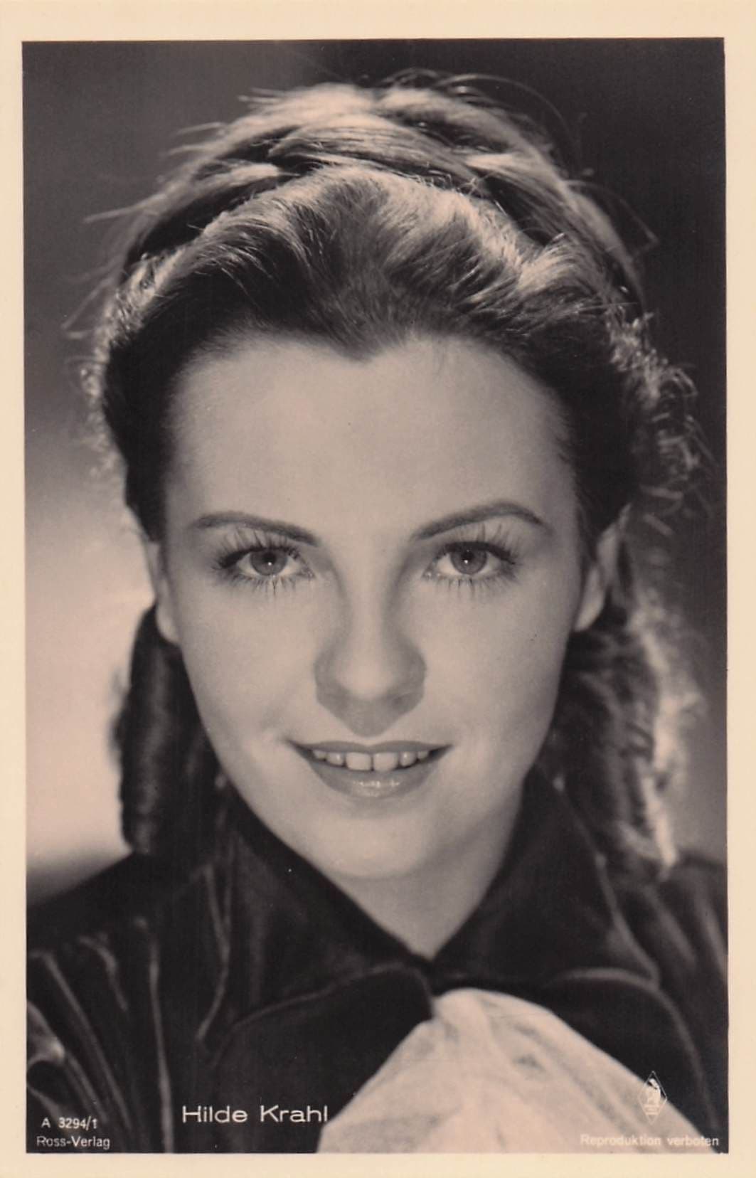 Hilde Krahl Austria Film Actress Antique RPC Real Photo Postcard