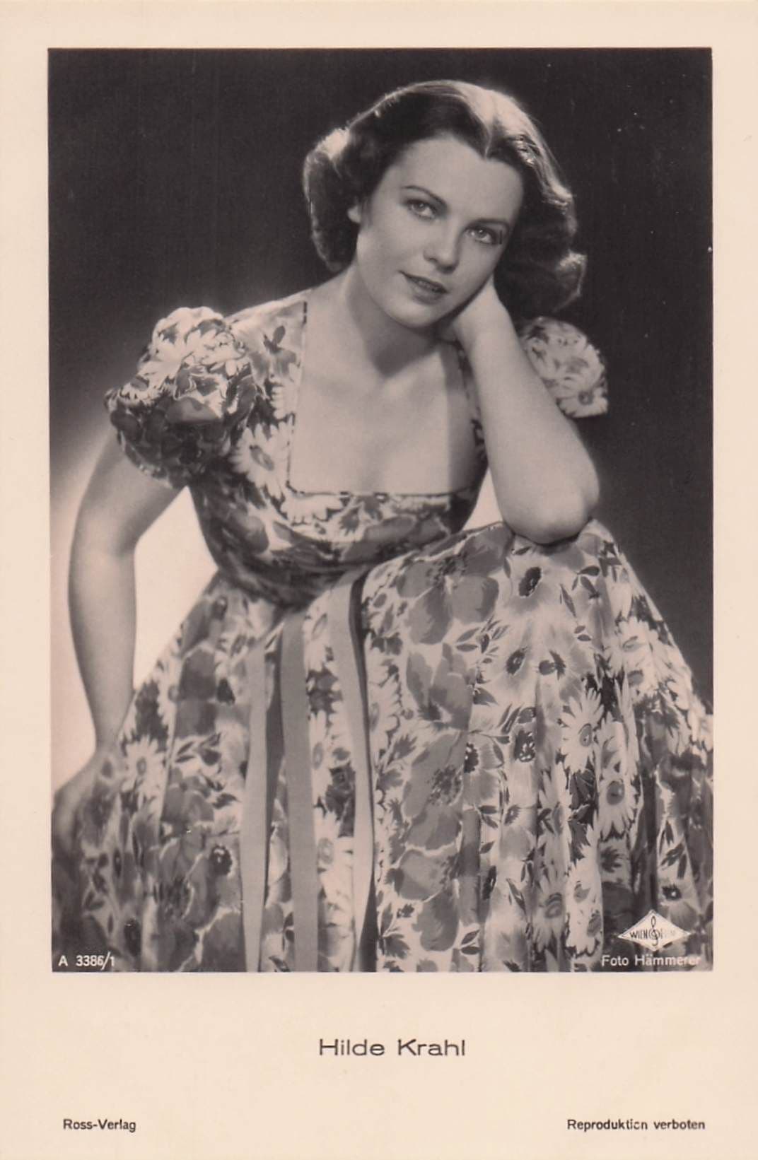 Hilde Krahl Austria Film Actress Early Real Photo Postcard