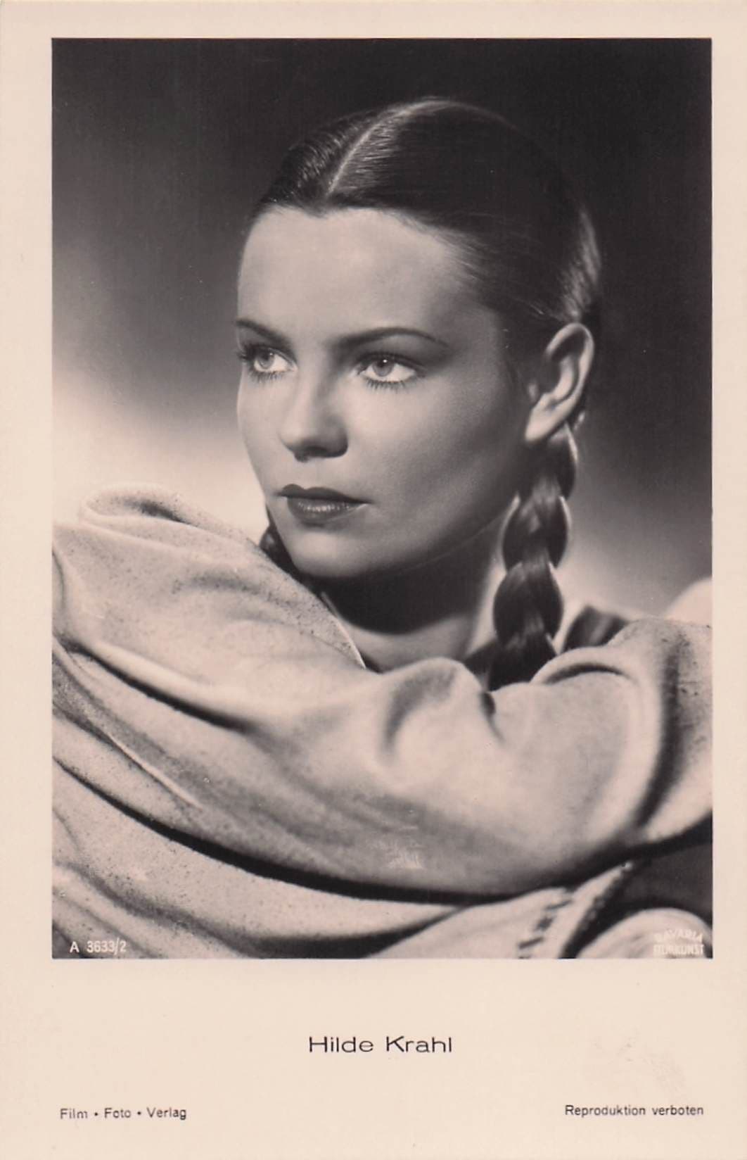 Hilde Krahl Austria Film Actress Old Real Photo Postcard