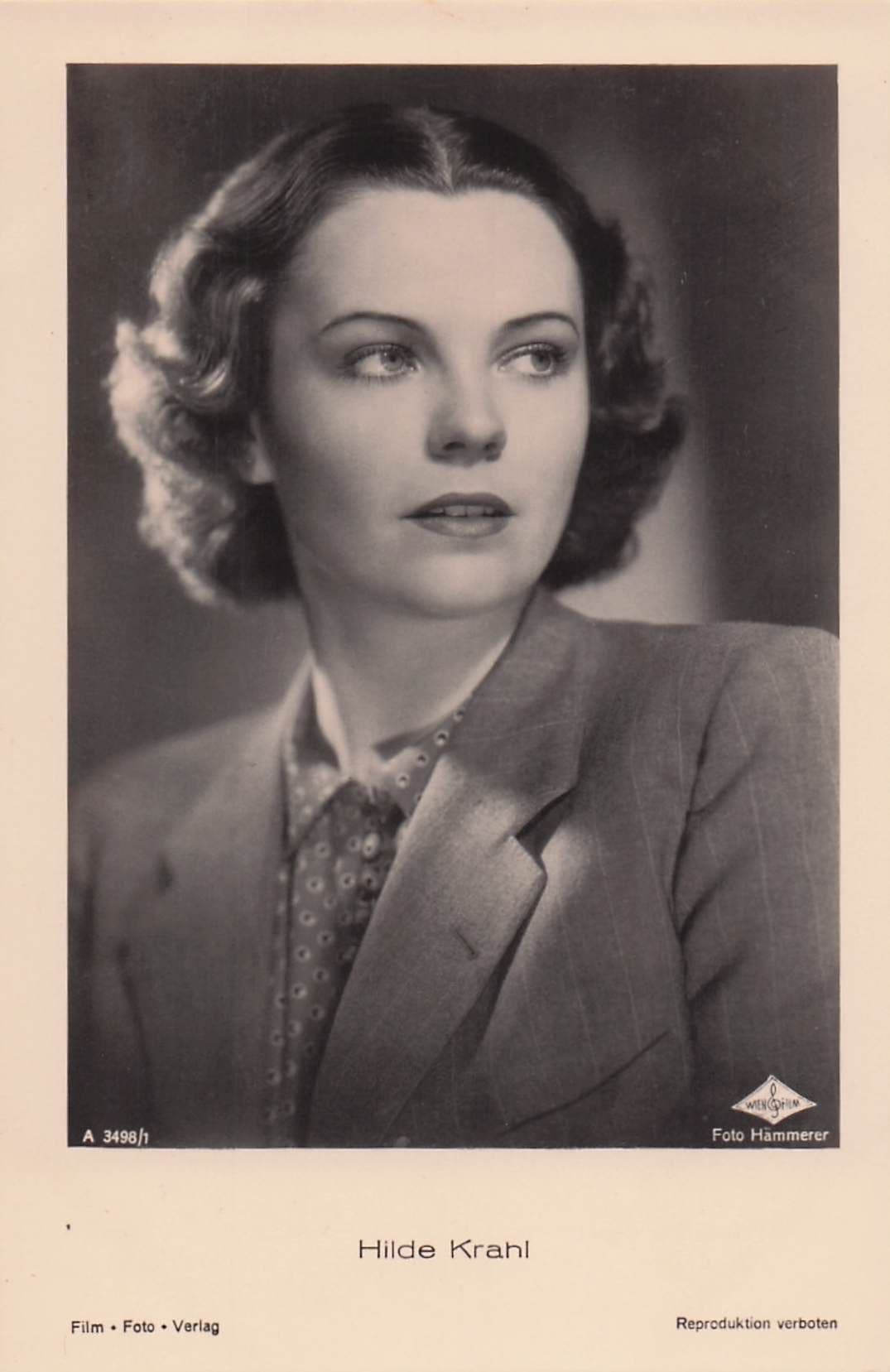 Hilde Krahl Austria Film Actress Old RPC Real Photo Postcard