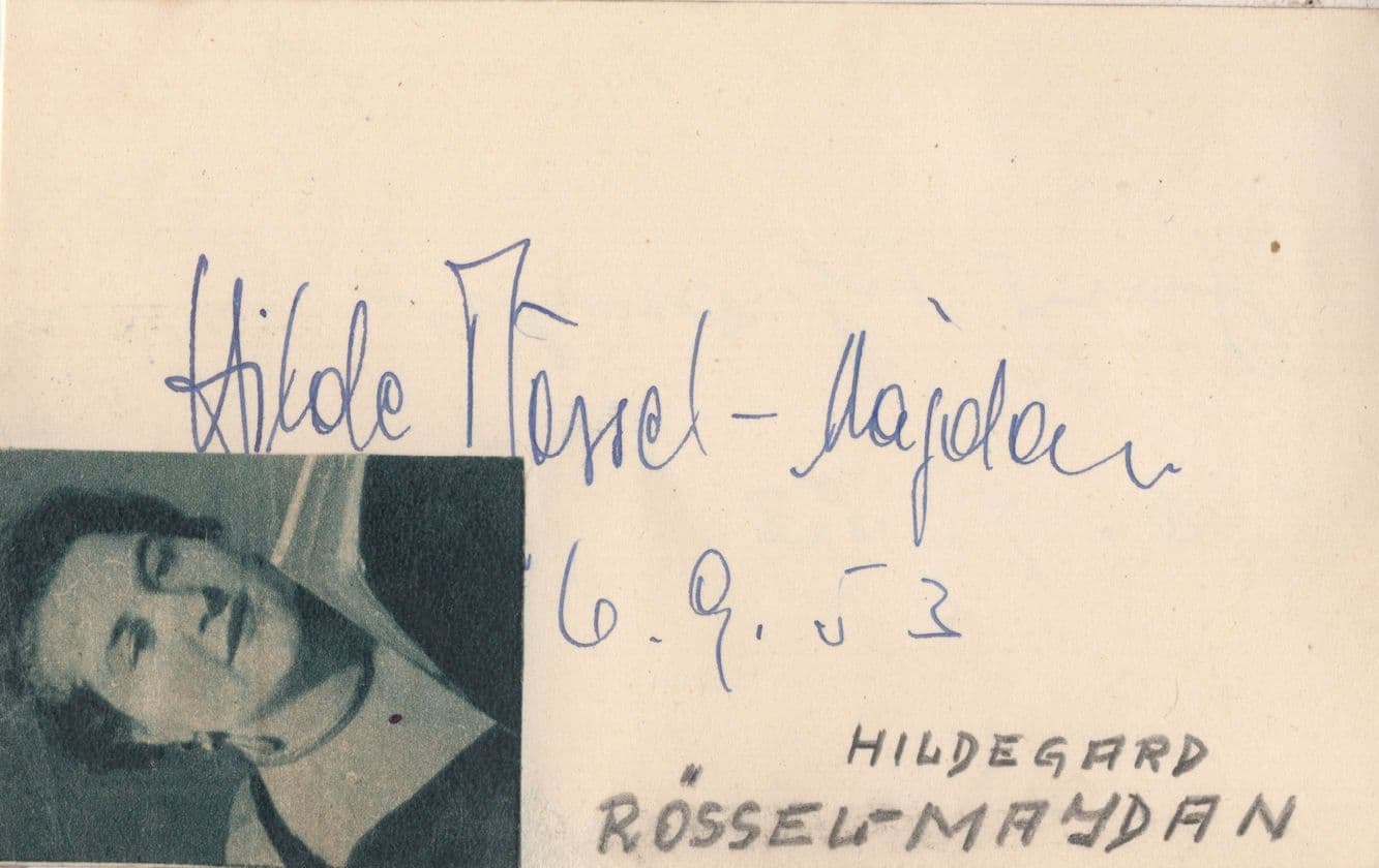 Hilde Rossel Majdan Hans Schweiger Austrian Opera Hand Signed Autograph