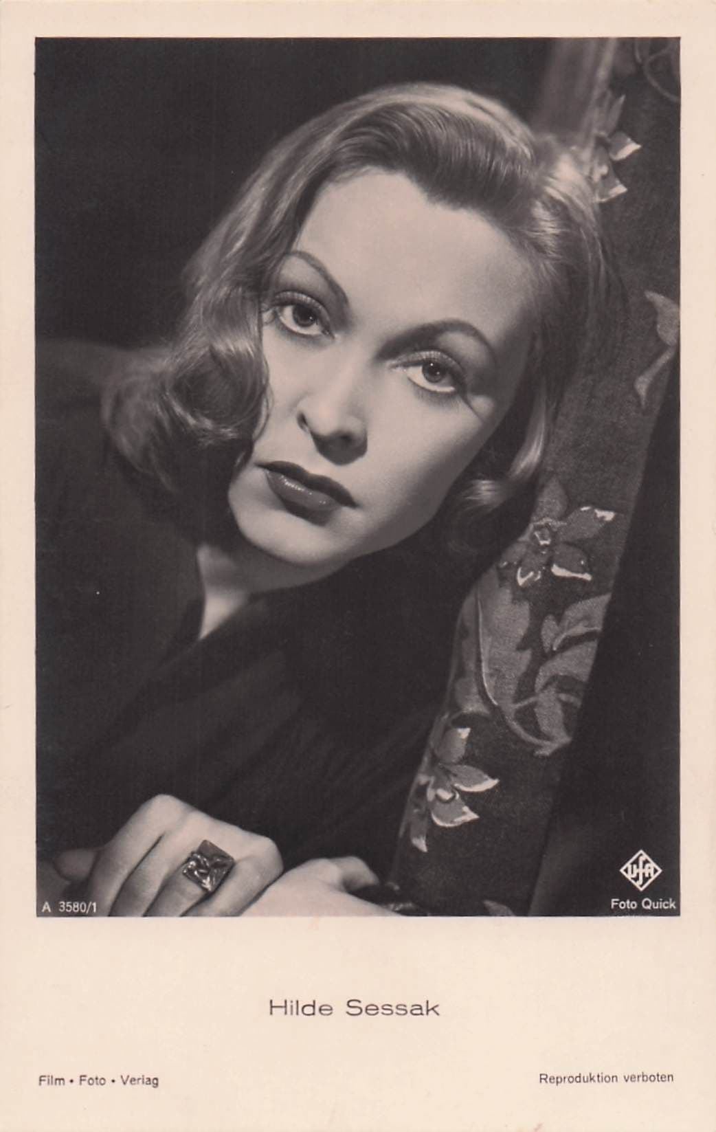 Hilde Sessak Quax The Crash Pilot Old German Film Actress Postcard