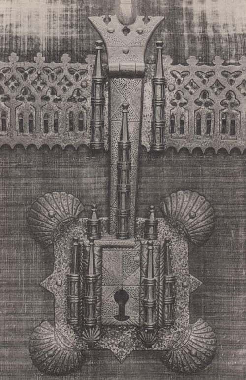 Hispano 15th Century Antique Chest Iron Lock Old Museum Postcard